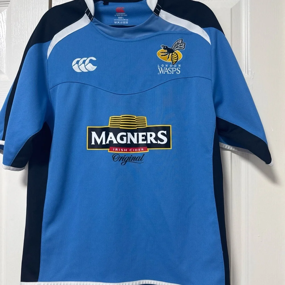 Canterbury London Wasps Blue Rugby Jersey with Magners Logo A -10 - Picture 1 of 10
